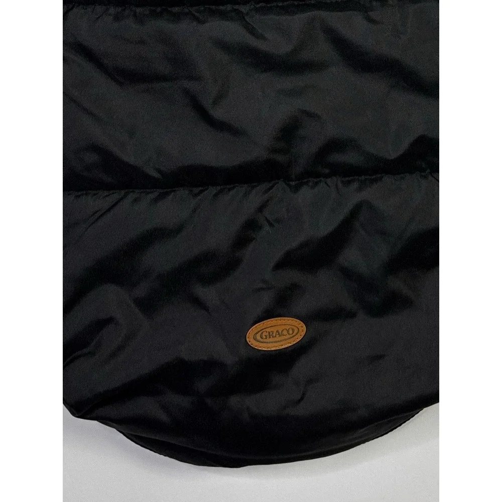 Graco Stroller Footmuff Bunting Bag Black Sherpa Fleece Lined Baby